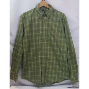 NorthCrest Mens Button Up Long Sleeve Shirt size L